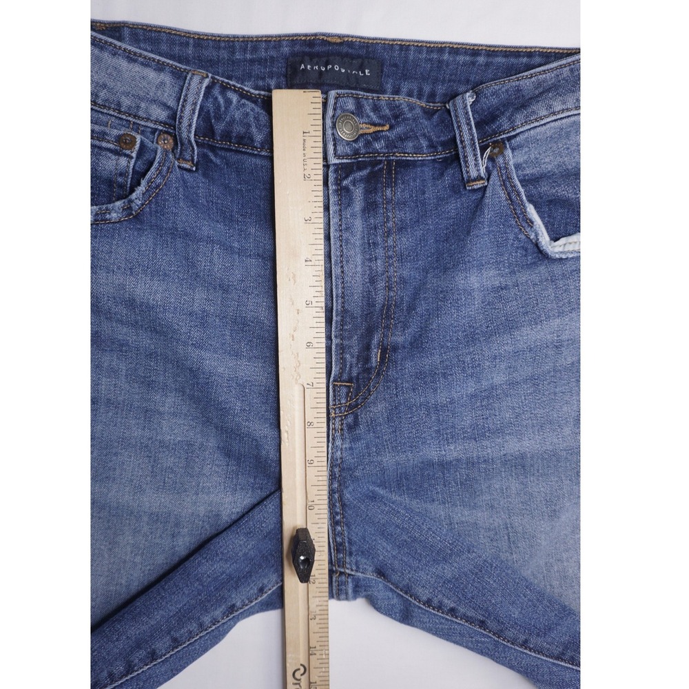 Aeropostale 36/30 Athletic Straight Blue Denim Jeans Coolmax Stretch - Picture 4 of 8